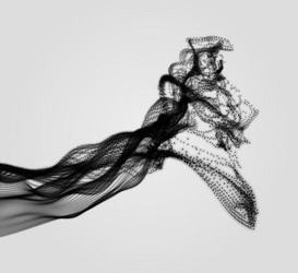 water splash imitation array with dynamic emitted vector image
