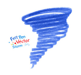 child drawing of hurricane vector