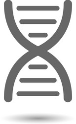 dna icon isolated on white background vector