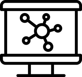 networking linear style icon design vector image