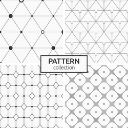 set of four seamless patterns vector image