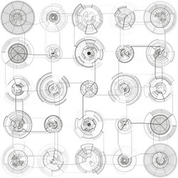 abstract hud elements on white background high vector image