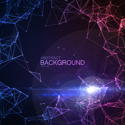 abstract illuminated particles and lines vector image