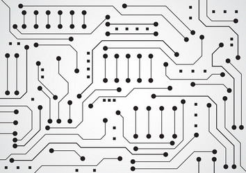 circuit technology background with hi-tech vector image
