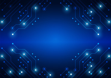 circuit technology background with hi-tech vector image
