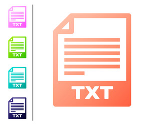 coral txt file document icon download button vector image