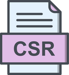csr file document icon vector image