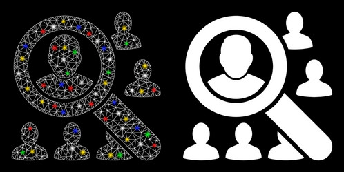 flare mesh network find users icon with vector image