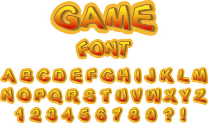 Font for the name of game vector