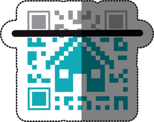 isolated qr code design vector image