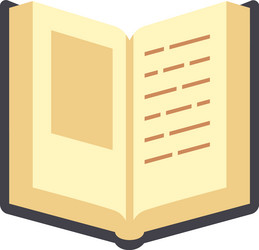 open book displays an image placeholder and lines vector image