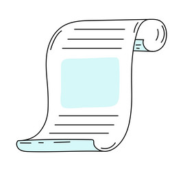 paper empty sheet in doodle style sketch stikers vector image