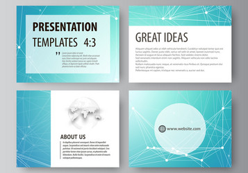 set of business templates for presentation slides vector image