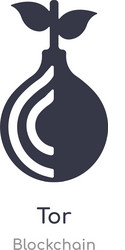 tor icon isolated from blockchain vector image