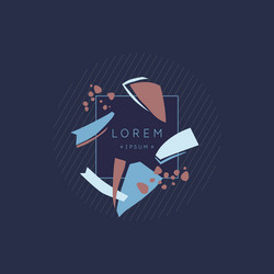 a composition with abstract elements in popular vector image