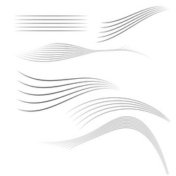 abstract line element set lines stripes vector image