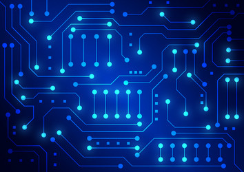 circuit technology background with hi-tech vector image