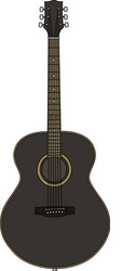 Classic acoustic guitar Royalty Free Vector Image