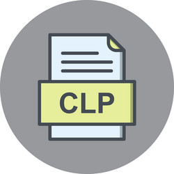 clp file document icon vector image