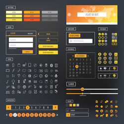 Responsive Web Icon Kit - UI Template vector image