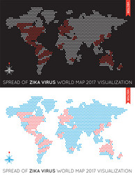 Set flat maps world infographic map data vector