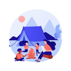 Summer camp for kids abstract concept vector