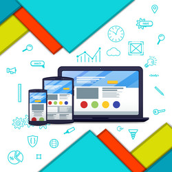 web design layout of sites seo promotion vector image