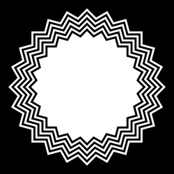 zig zag lines pattern for round frame vector image