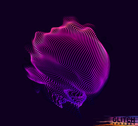 Abstract colorful mesh on dark background vector