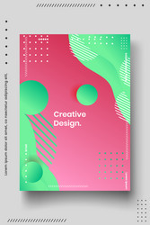cover design template set with abstract lines vector image