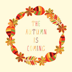 decorative frame with abstract autumn leaves vector image