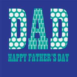 fathers day with golfball pattern vector