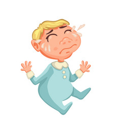 Little kid crying baby roaring vector