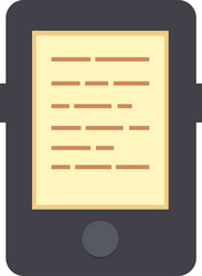 modern smartphone is displaying lines of text vector image