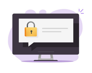 secure access lock notice message notification vector image