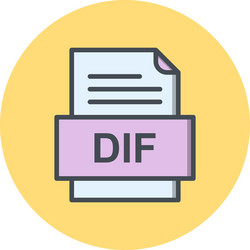 dif file document icon vector image