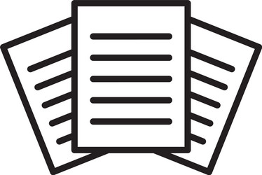 Document icon template black color editable vector