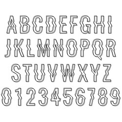 Glitch Font - Distorted Typeface vector image