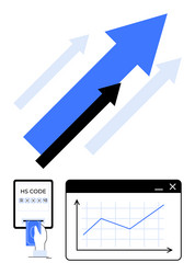 growth and technology integration concept vector image