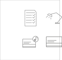 web simple linear icon setsimple outline icons vector image