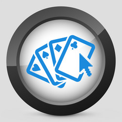 Poker website concept icon vector