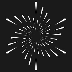 radial concentric circular triangles shape design vector image