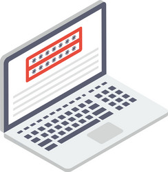 web interface vector image