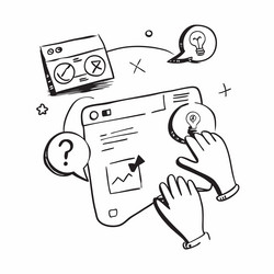 faq section with interactive elements concept vector image