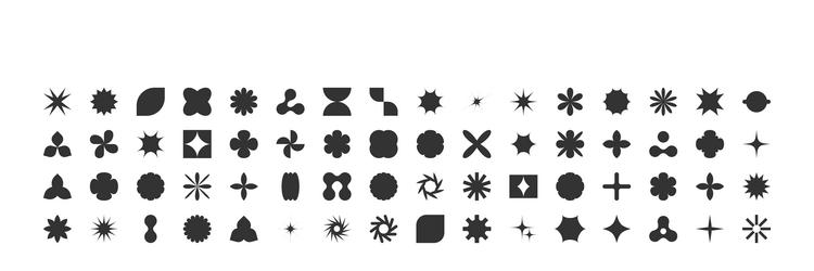 postmodern geometric abstract shapes retro design vector image