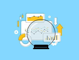 predictive data analytics uses big ai vector image