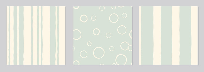 set of three seamless colorful striped patterns vector image