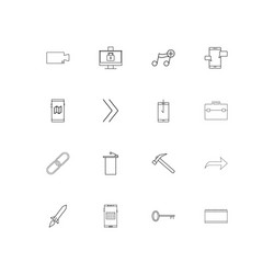 internet of things linear thin icons set outlined vector image