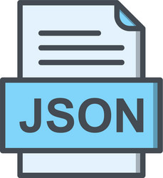json file document icon vector image