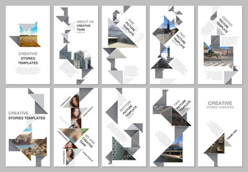 creative social networks stories design vertical vector image